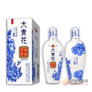浓香型白酒光瓶白酒整箱大青花酒42度500ml