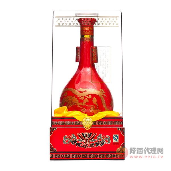 52度红星红花瓷(百年红星)(清香型)白酒500ml