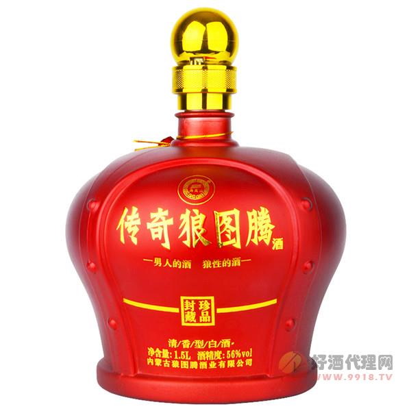 内蒙古闷倒驴 传奇狼图腾清香型白酒1.5L