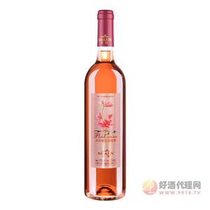 沙恩大漠桃红葡萄酒12度半干型内蒙红酒单支750mL