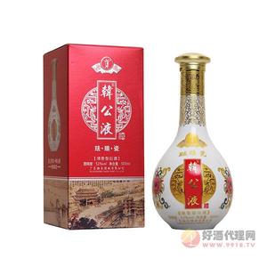 500毫升52度韩公液银装珐琅瓷白酒