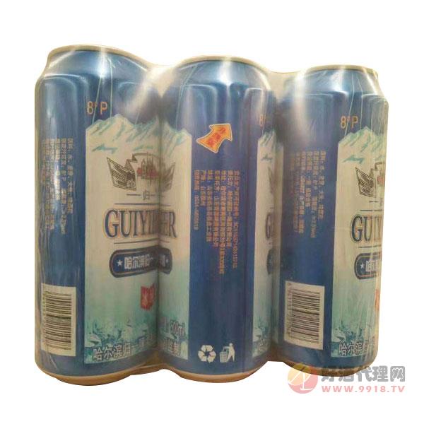 哈尔滨归一啤酒500mlx6罐