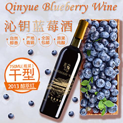 醇萃红干型蓝莓原果酒500ml