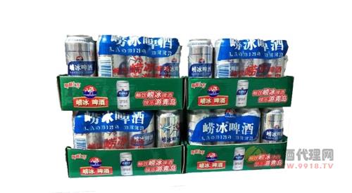 崂冰啤酒罐装500mIx12罐半托