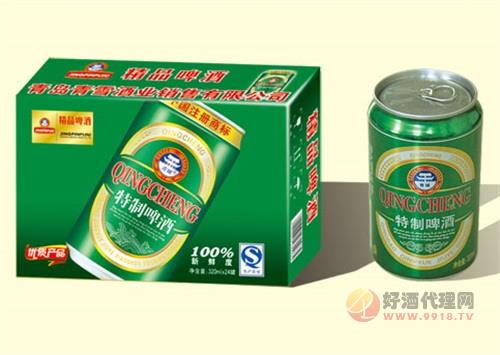 青城精品啤酒320ml×24罐箱装