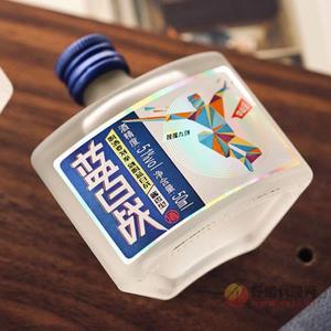 蓝白战白酒51度50ml