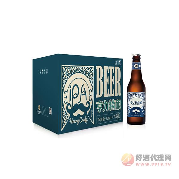 亨力精酿IPA啤酒—（瓶装）330ml
