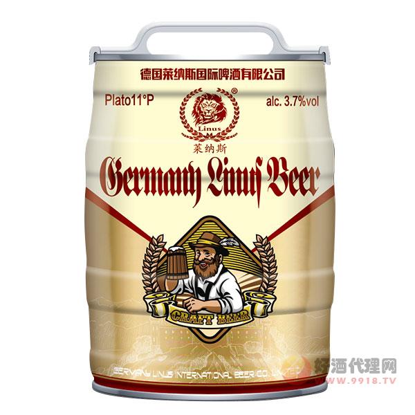 11度德国莱纳斯黄啤酒5L