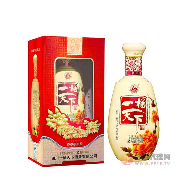 一桶天下花开富贵52度500ml白酒