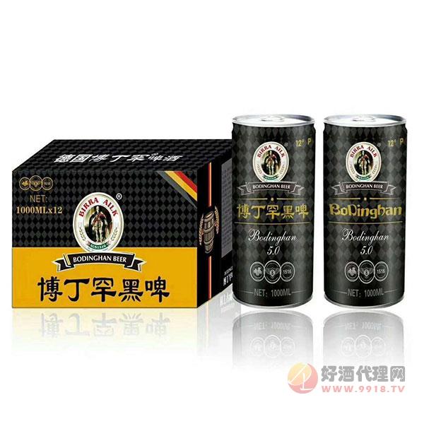 博丁罕黑啤1000mlx12罐