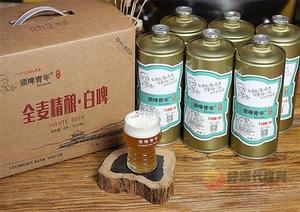 青岛顽啤 1L 6桶礼盒装全麦白啤