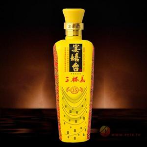 宴嬉台三杯美15年白酒500ml