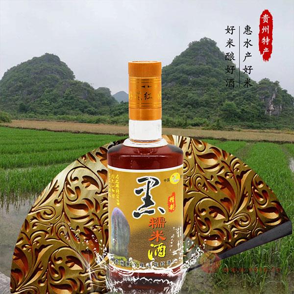 米酒贵州好花红黑糯米酒500ml