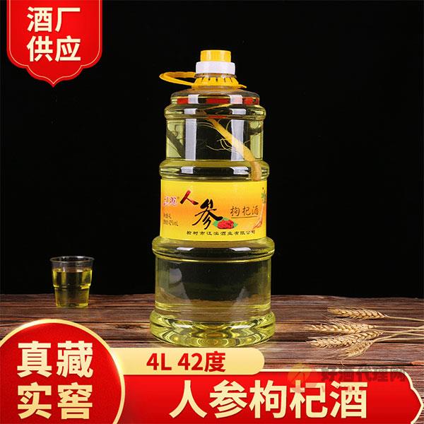 东北人参酒浓香型粮食酒42度4升