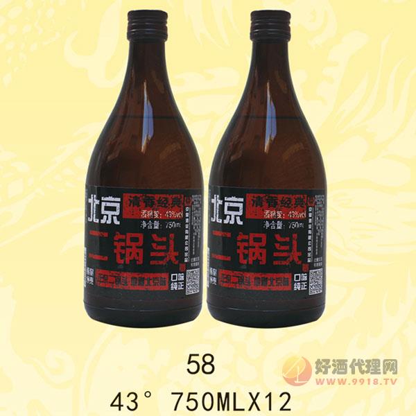 北京二锅头酒43度750ml