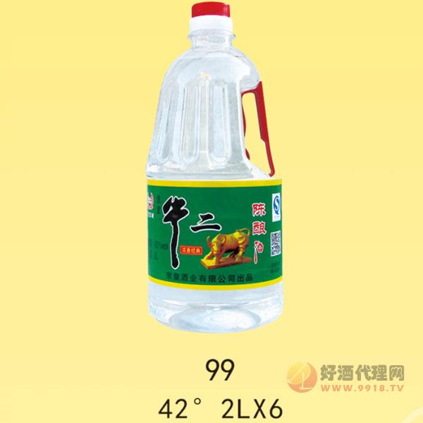 京皇牛二陈酿酒42度2L