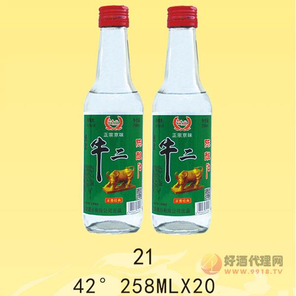 牛二陈酿酒42度258ml