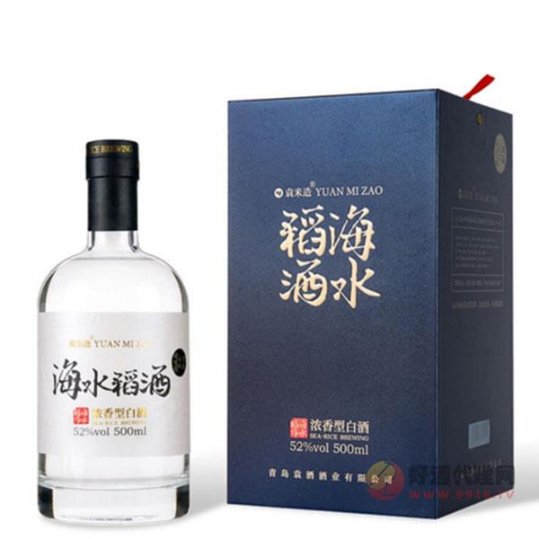 海水稻酒52度浓香型白酒500ml