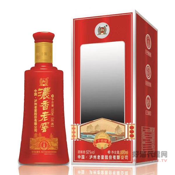 泸州浓香老窖酒千禧缘52度500ml