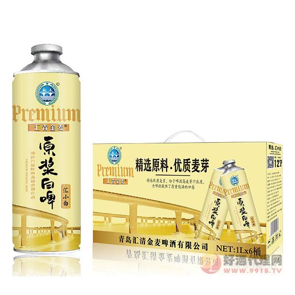 汇青金麦原浆白啤1Lx6桶