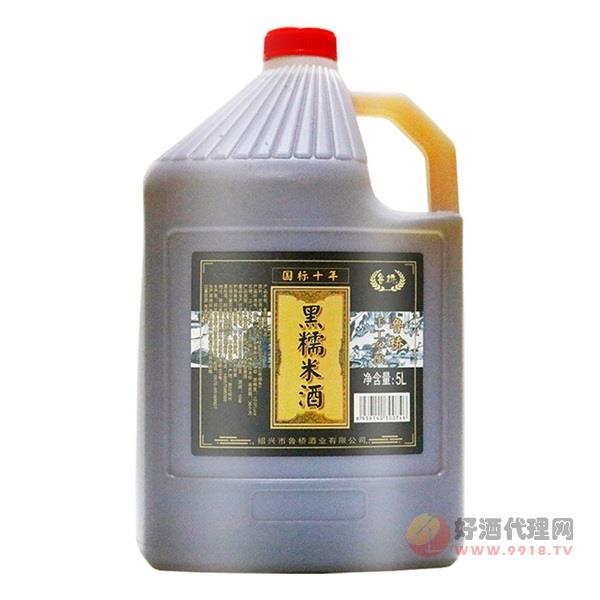 绍兴黄酒黑糯米酒5L