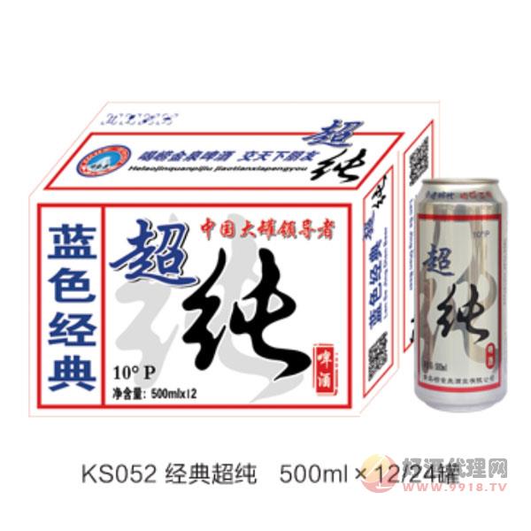 崂金泉经典超纯啤酒500mlx12罐