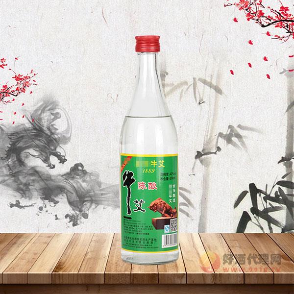 牛艾粮食酿造浓香型白酒500ml