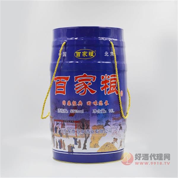 百家粮浓香风味酒52度10L