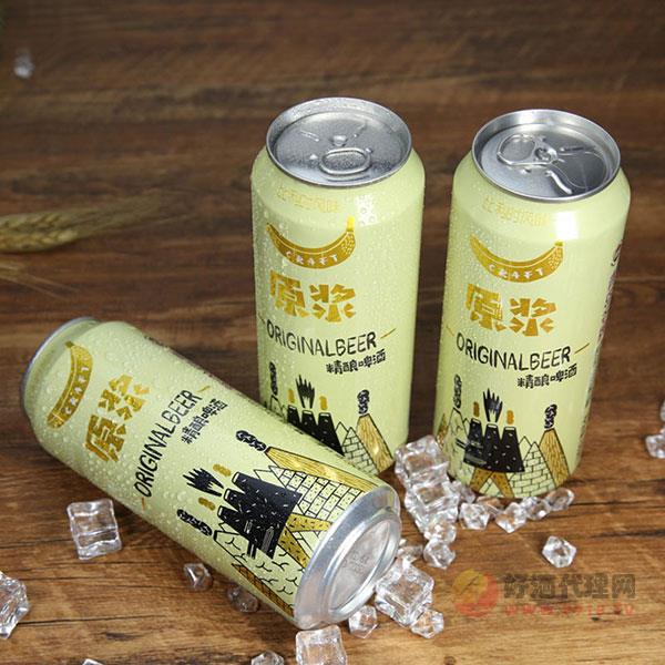 青岛蓝宝石原浆精酿罐白啤500ML