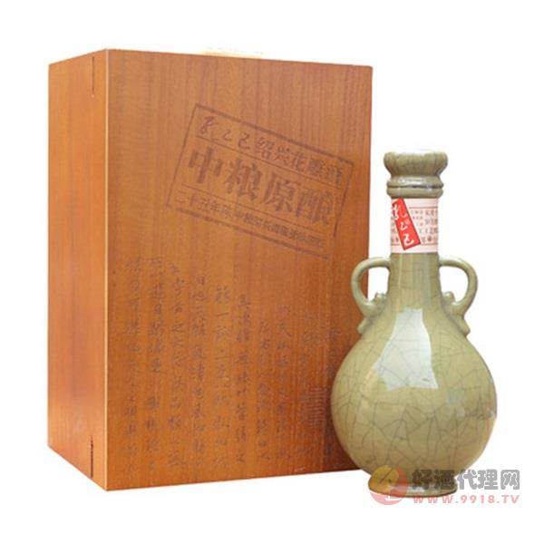 孔乙己绍兴黄酒中粮原酿二十五年陈花雕酒500mL