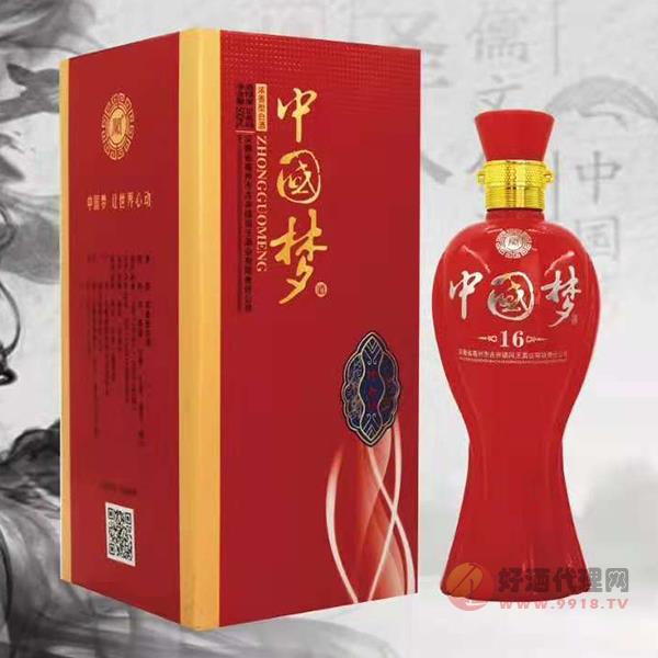 中国梦酒16浓香型红瓶500ml