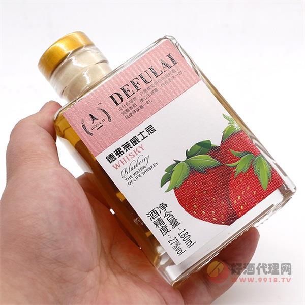 德弗莱威士忌草莓味27度180ml