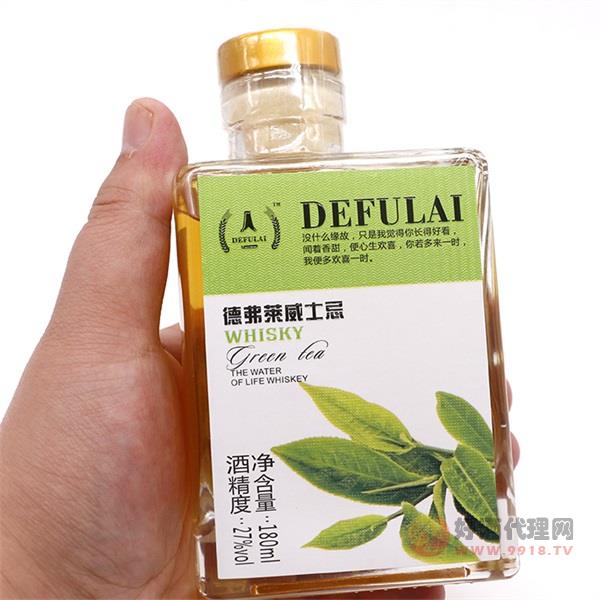 德弗莱威士忌绿茶味27度180ml