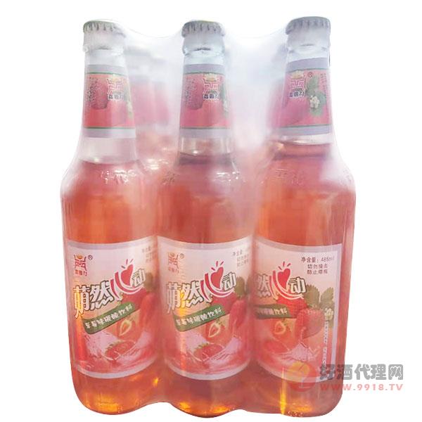 萌然心动草莓味碳酸饮料500mlx9瓶