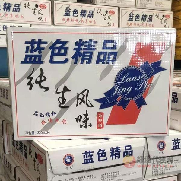 蓝色精品纯生啤酒件装