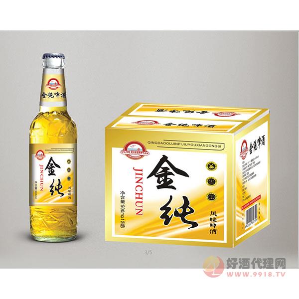 金纯风味啤酒500ml