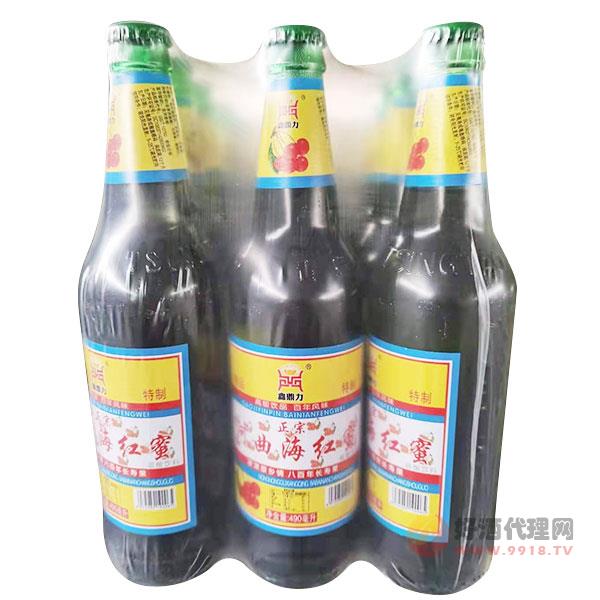 鑫鼎力海红蜜碳酸饮料490mlx12瓶