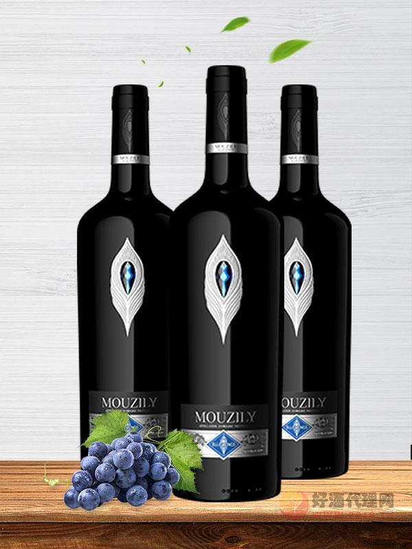 【法国进口红酒】穆泽酒庄&#183;蓝色羽翼干红葡萄酒