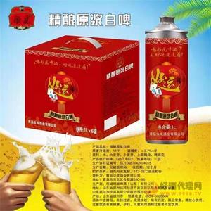 劲虎精酿原浆白啤1Lx6罐