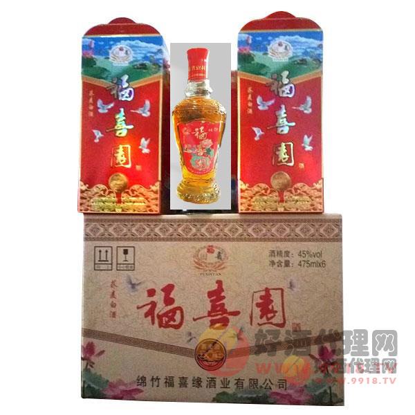 福喜园荞麦酒天缘金卡盒45度475mlx6瓶