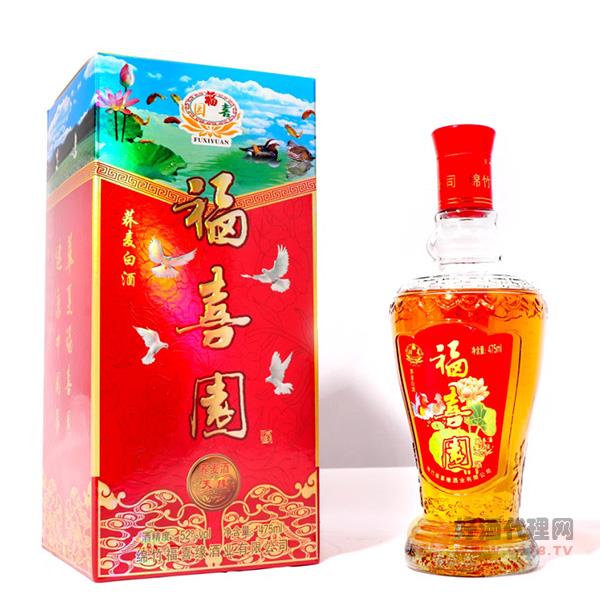 福喜缘荞麦白酒天缘金卡盒45度52度475ml