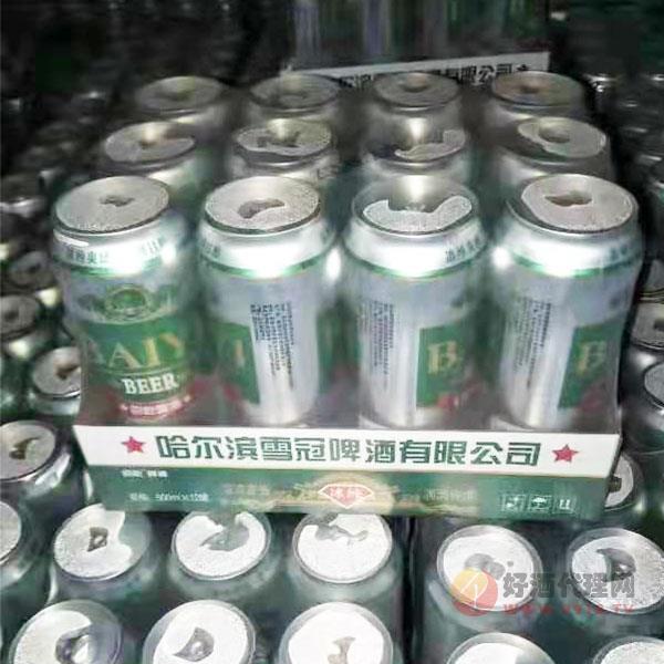 雪冠啤酒冰纯500mlx12罐
