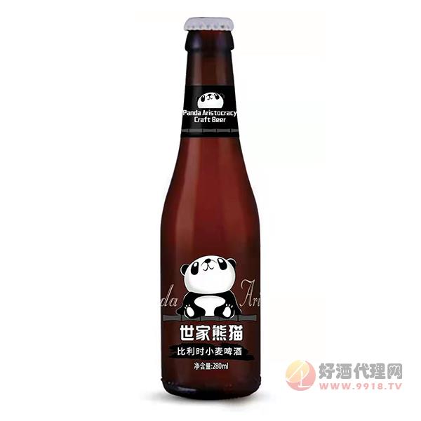 世家熊猫比利时小麦啤酒280ml