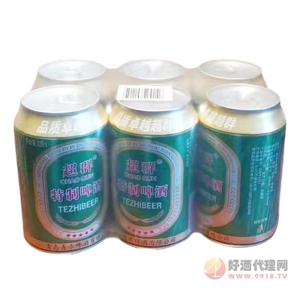 超群精制啤酒320mlx6罐