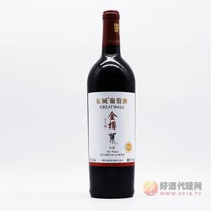 长城金樽橡木桶解百纳干红葡萄酒750ml