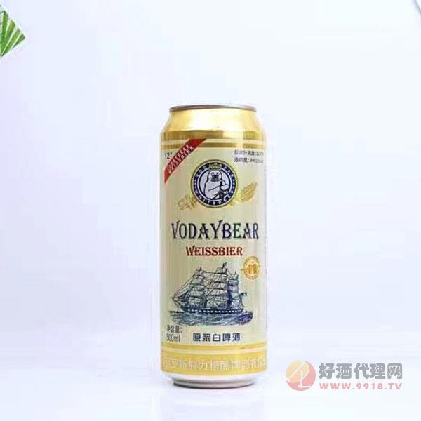 熊力原浆白啤酒500ml