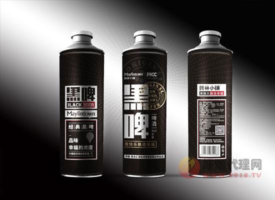 美林小镇经典黑啤1L