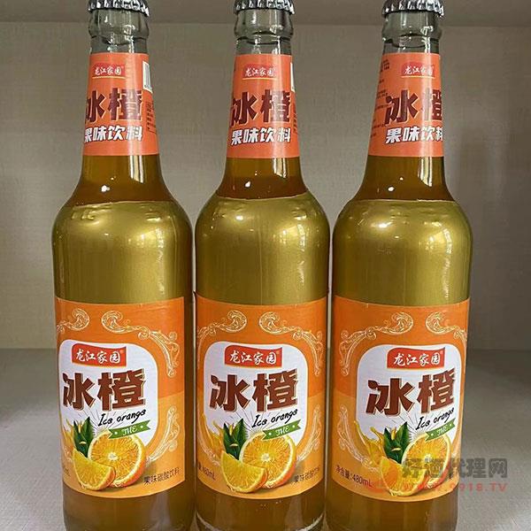 龙江家园冰橙味果味饮料480ml