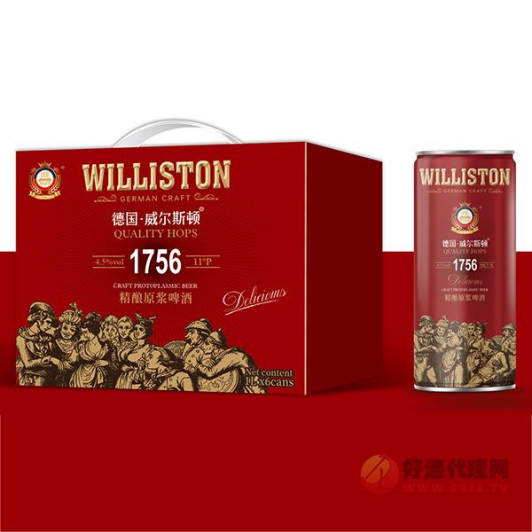 威尔斯顿精酿原浆啤酒1Lx6罐
