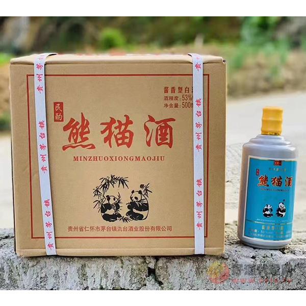 民酌熊猫酒酱香型53度500mlx6瓶